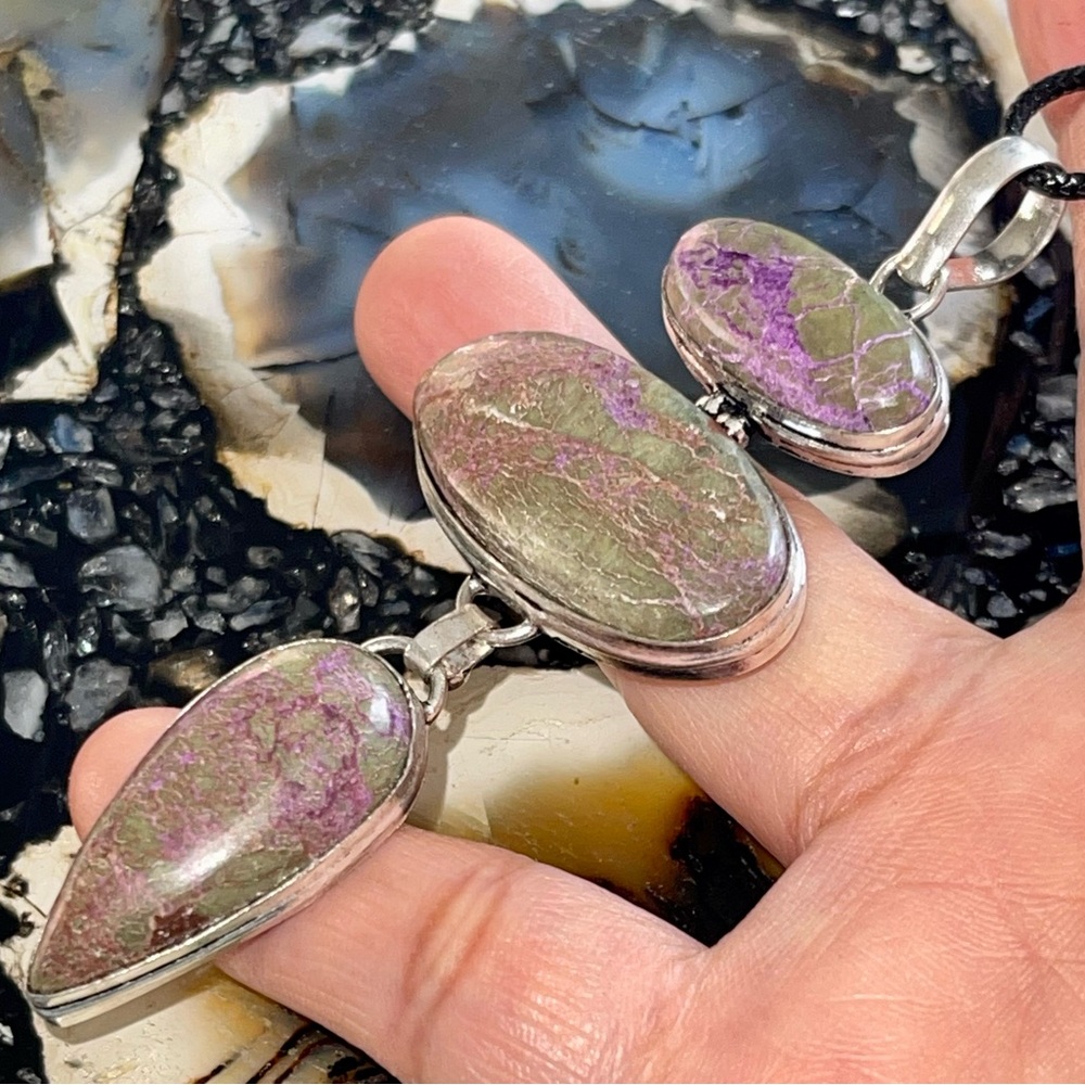 “Peace of Mind Stone” Purpurite Pendant  3 1/2”